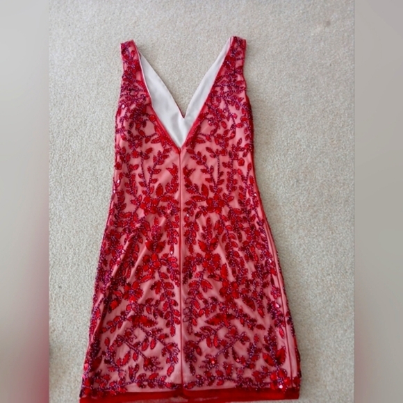 Beaded Mroon Altar’d State Dress Size S.  FL - Picture 3 of 7